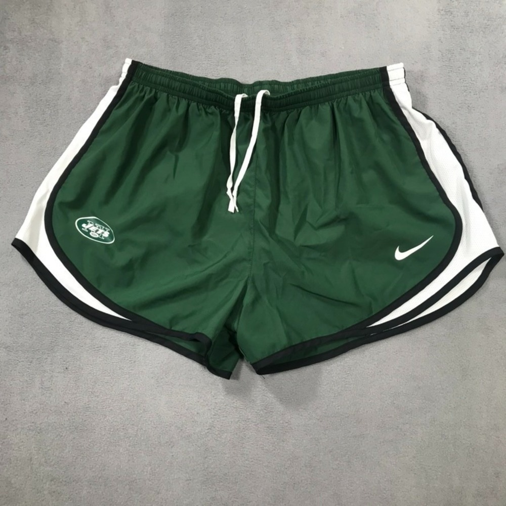 Nike New York Jets Womens Running Shorts Size Extra Large Green Brief Liner NFL